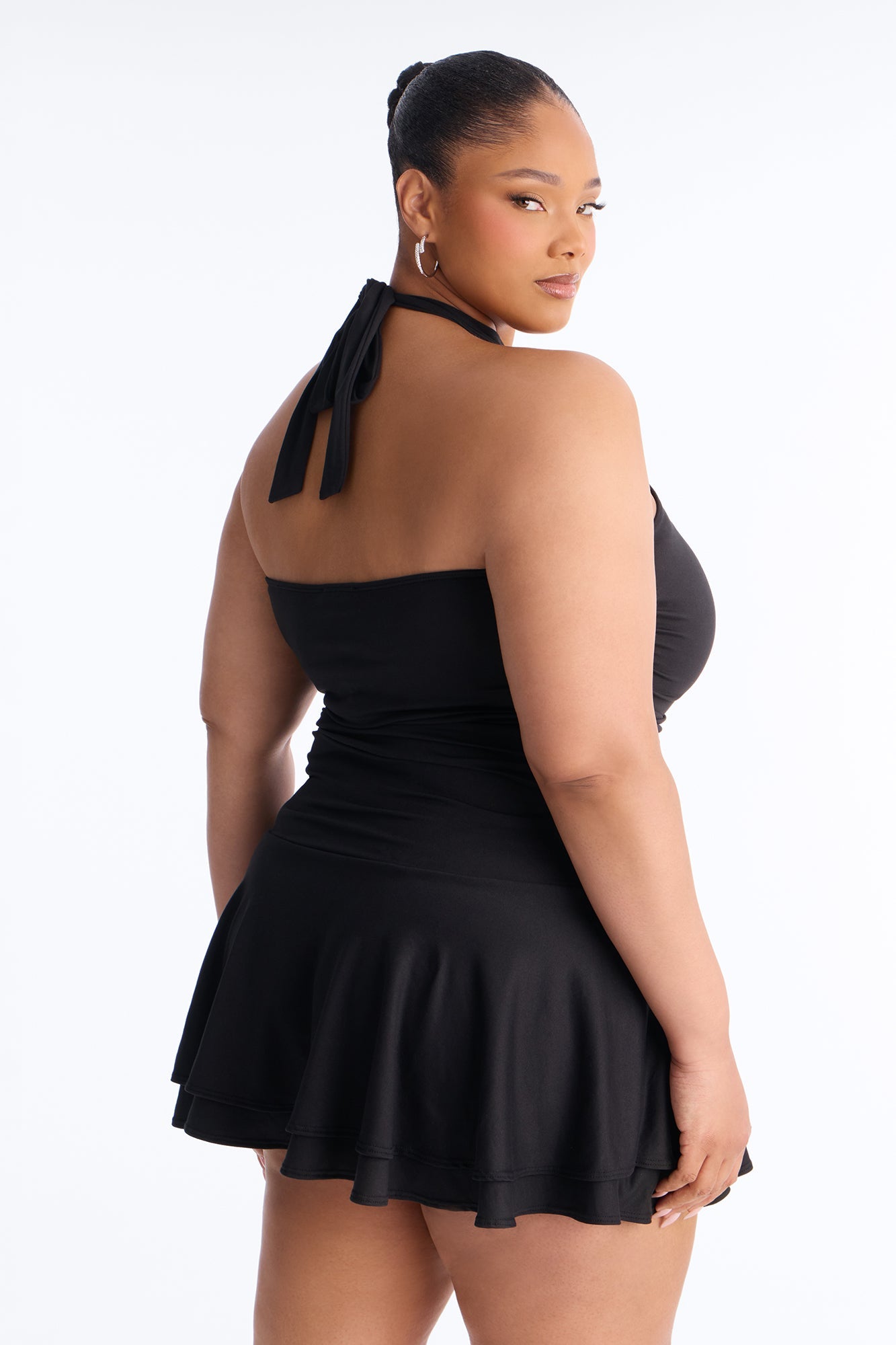 In The Spotlight Sleeveless Mini Dress - Black