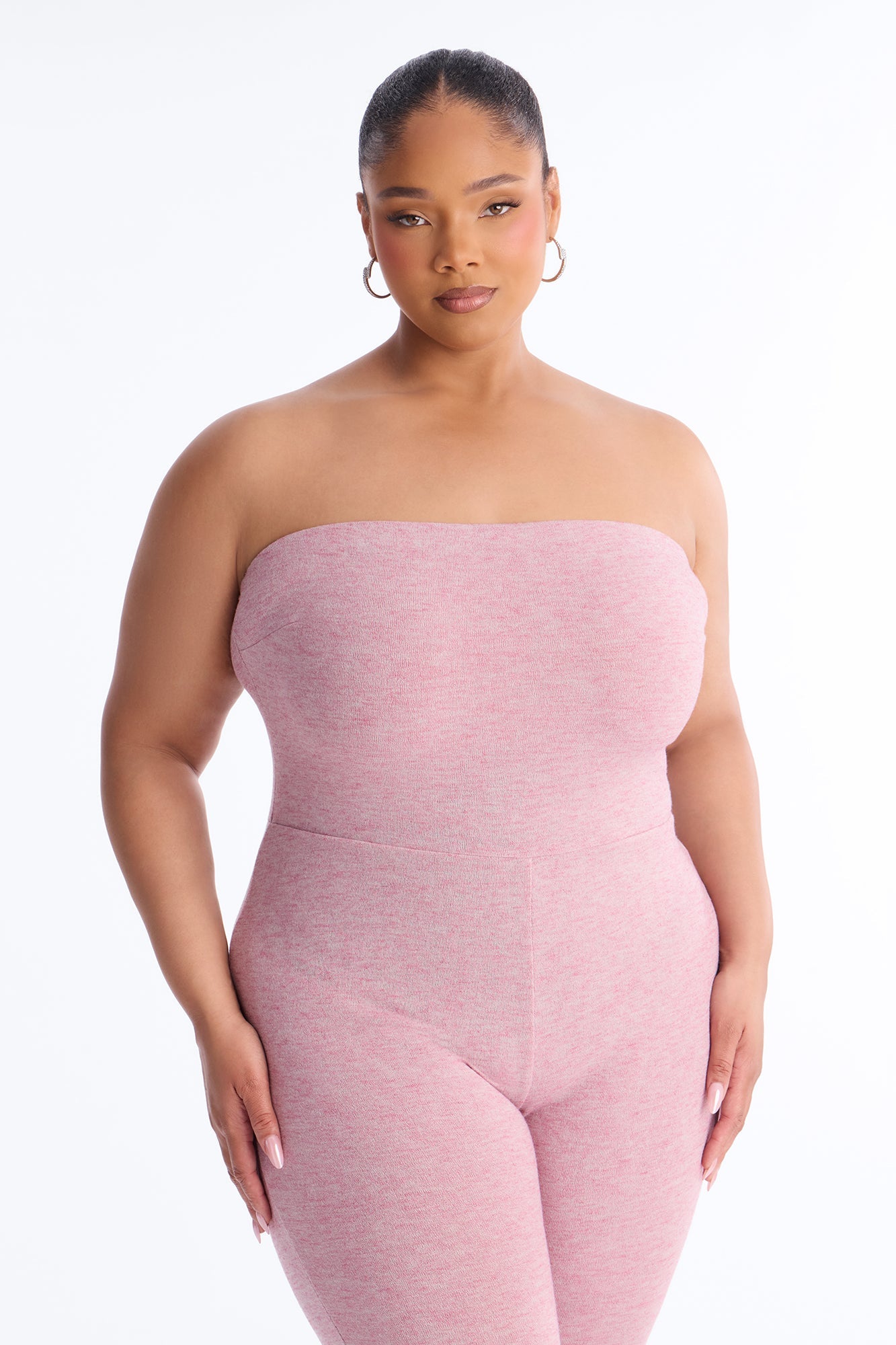 Amaya Capri Jumpsuit And Draped Top Set - Mauve