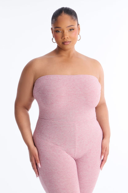Amaya Capri Jumpsuit And Draped Top Set - Mauve