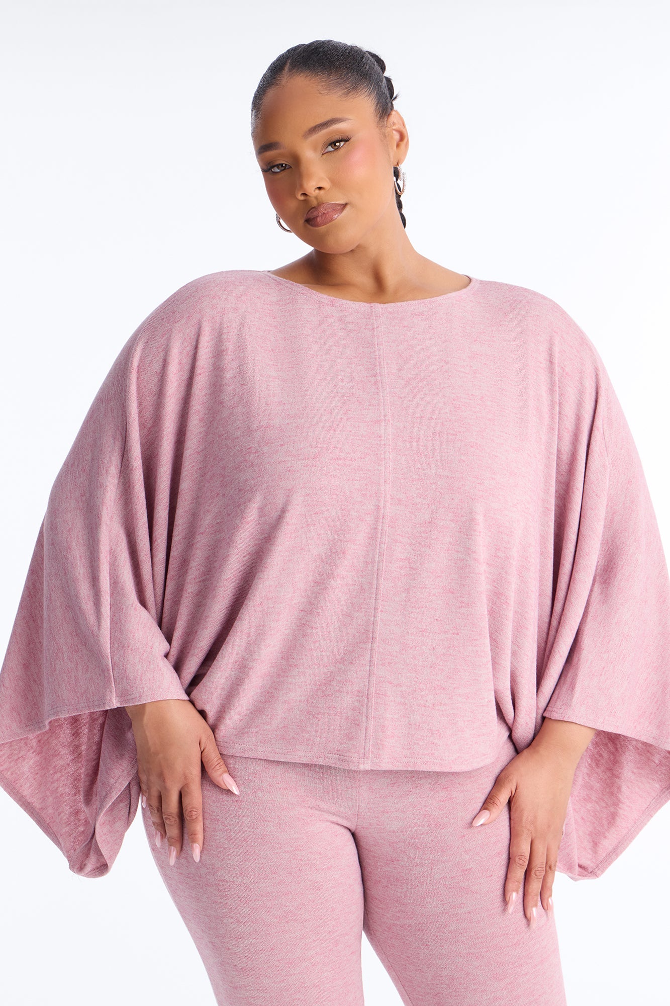 Amaya Capri Jumpsuit And Draped Top Set - Mauve