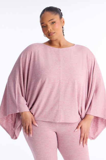 Amaya Capri Jumpsuit And Draped Top Set - Mauve