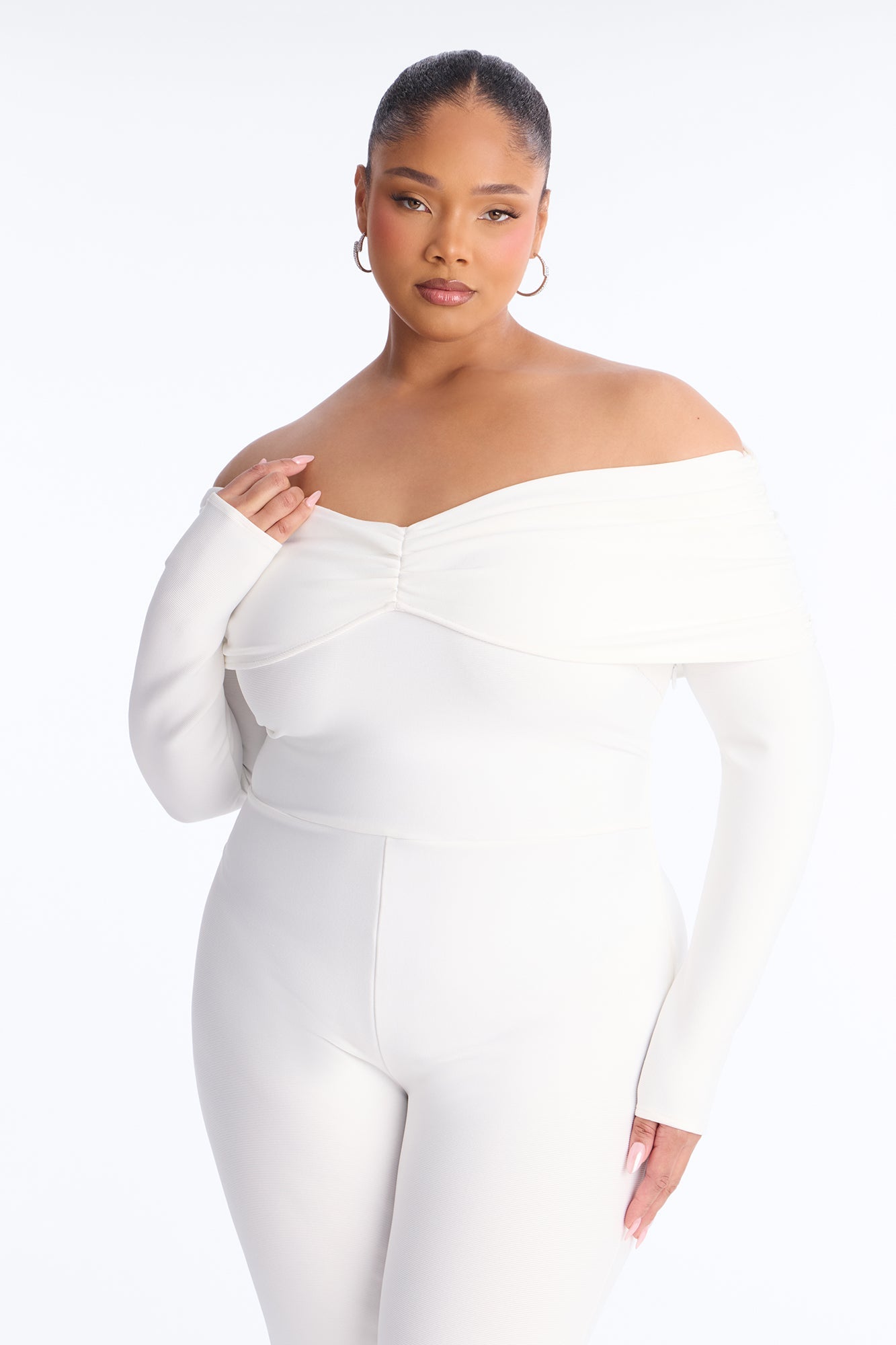 Robin Bandage Jumpsuit - White