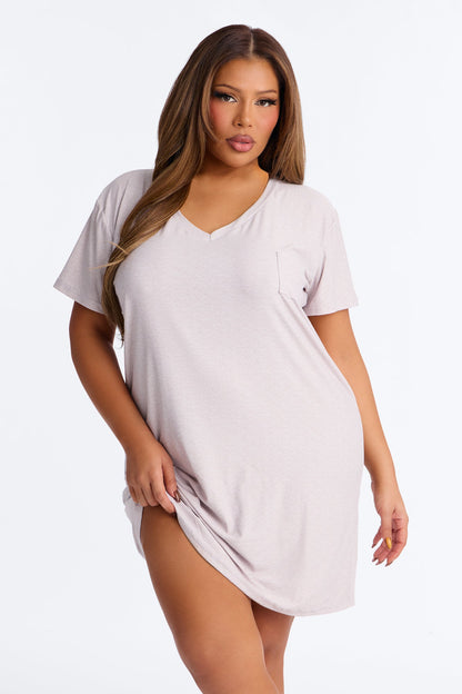 Must Be A Dream PJ Sleep Shirt - Heather Grey
