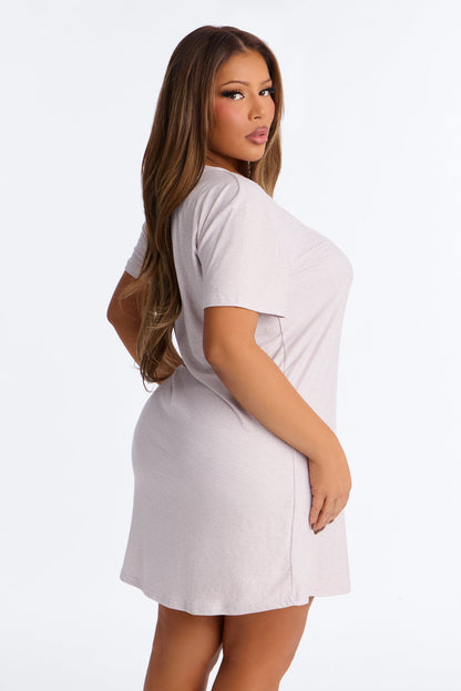 Must Be A Dream PJ Sleep Shirt - Heather Grey