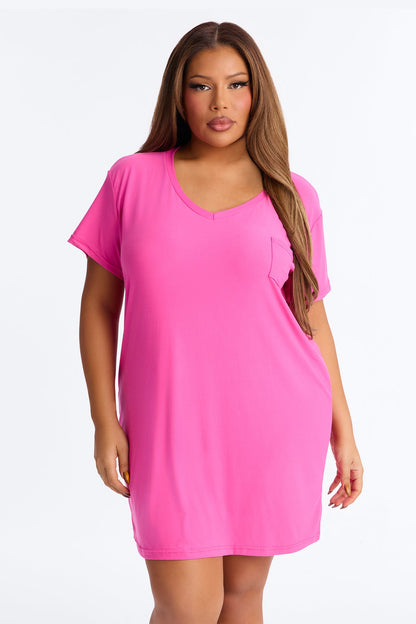 Must Be A Dream PJ Sleep Shirt - Hot Pink