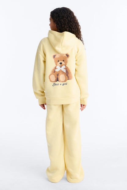 Mini Beary Cutesy Fleece Pant Set - Yellow