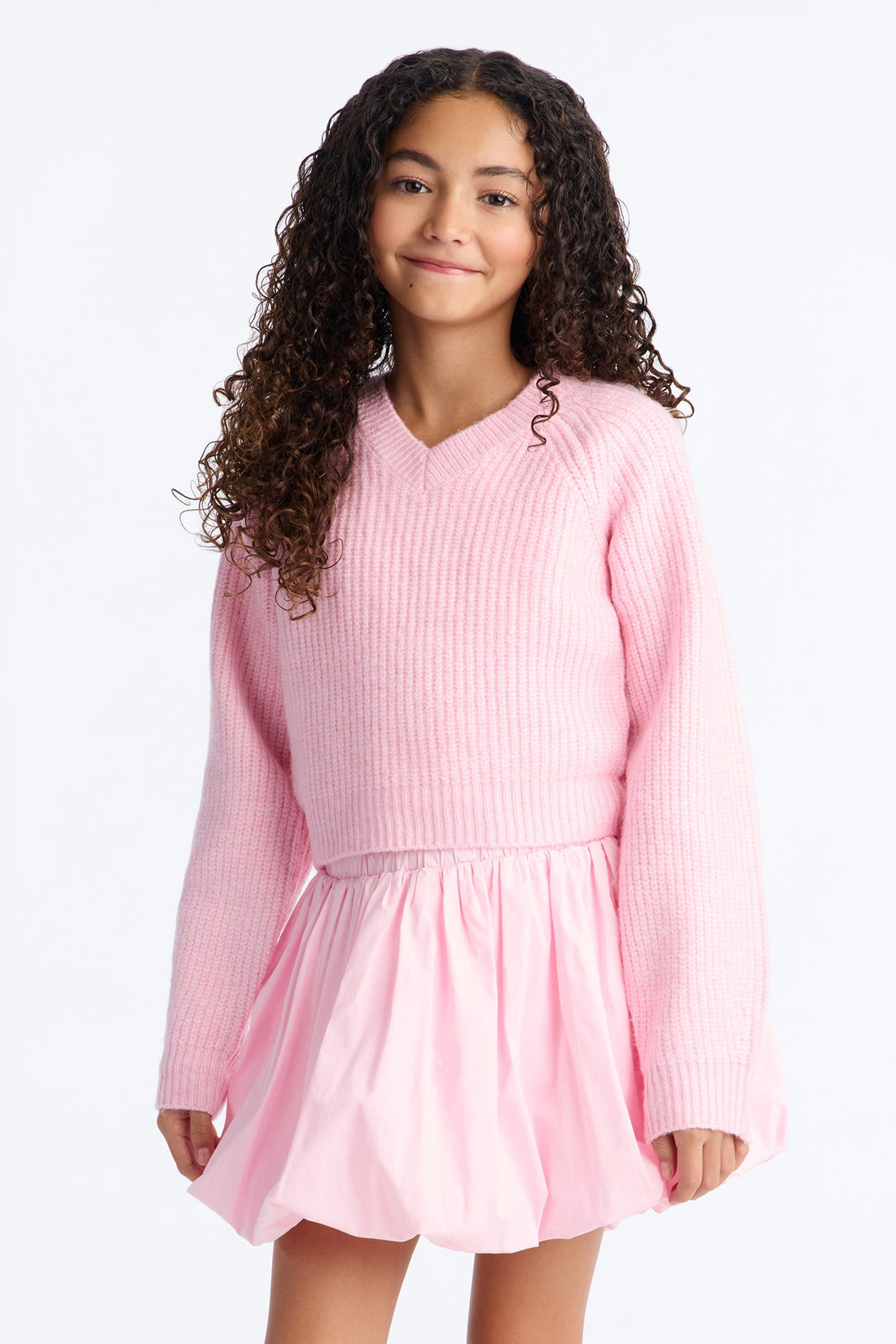 Mini Noelle Poplin Bubble Skort - Pink