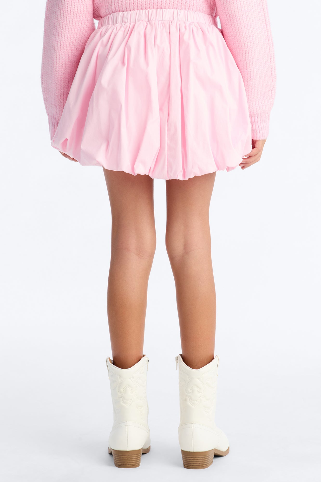 Mini Noelle Poplin Bubble Skort - Pink