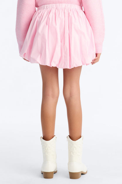Mini Noelle Poplin Bubble Skort - Pink
