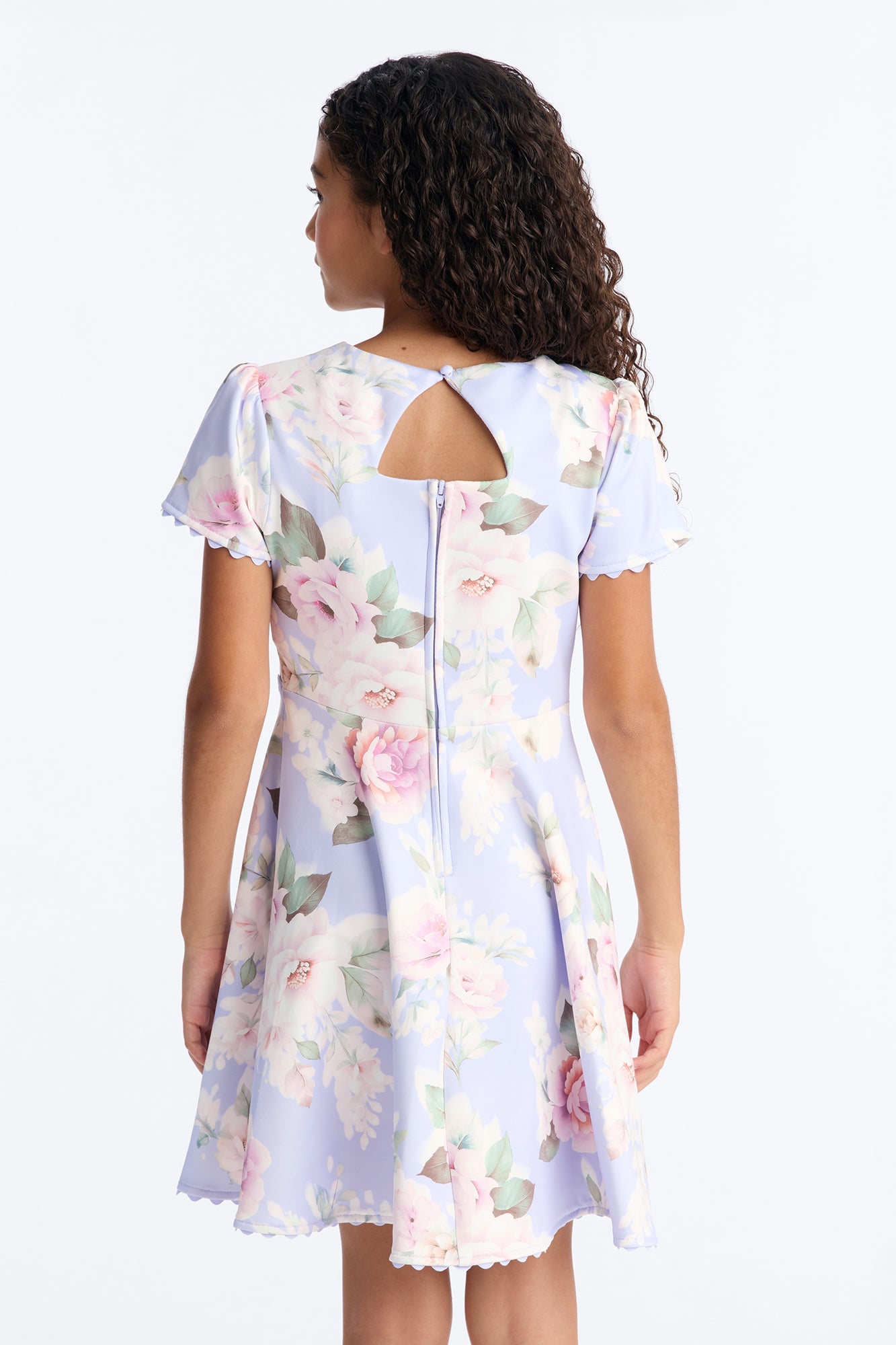 Mini Set The Scene Dress - Purple/combo