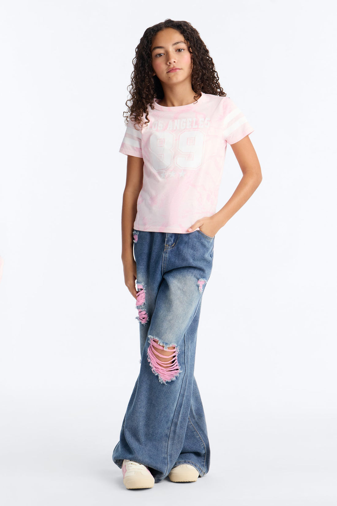 Mini Los Angeles 89 Camo Short Sleeve Jersey - Pink