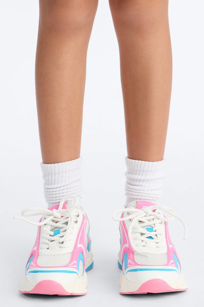 Mini Steve Madden In Motion Sneakers - White/combo