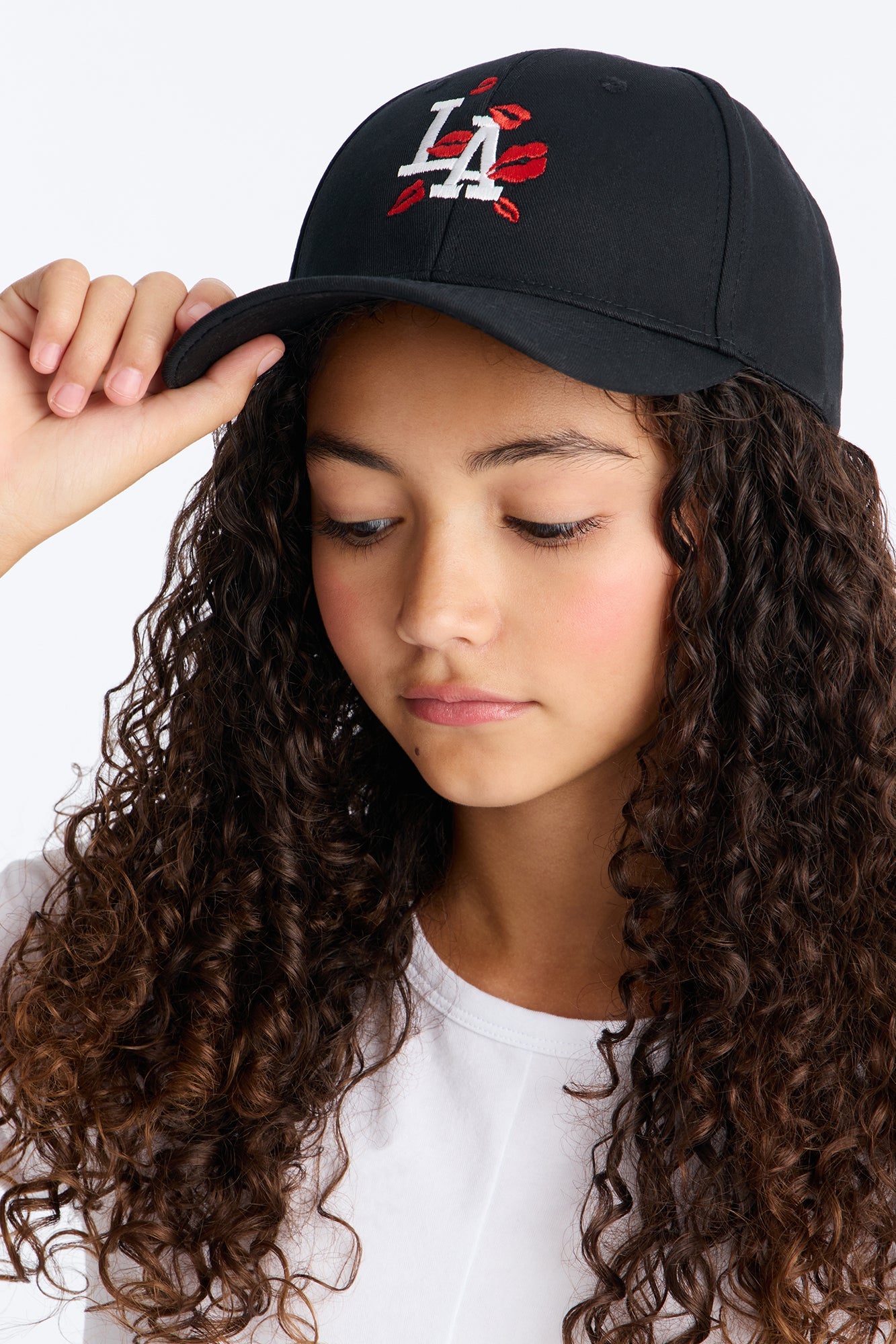 Mini Hollywood Kiss Baseball Hat - Black/combo