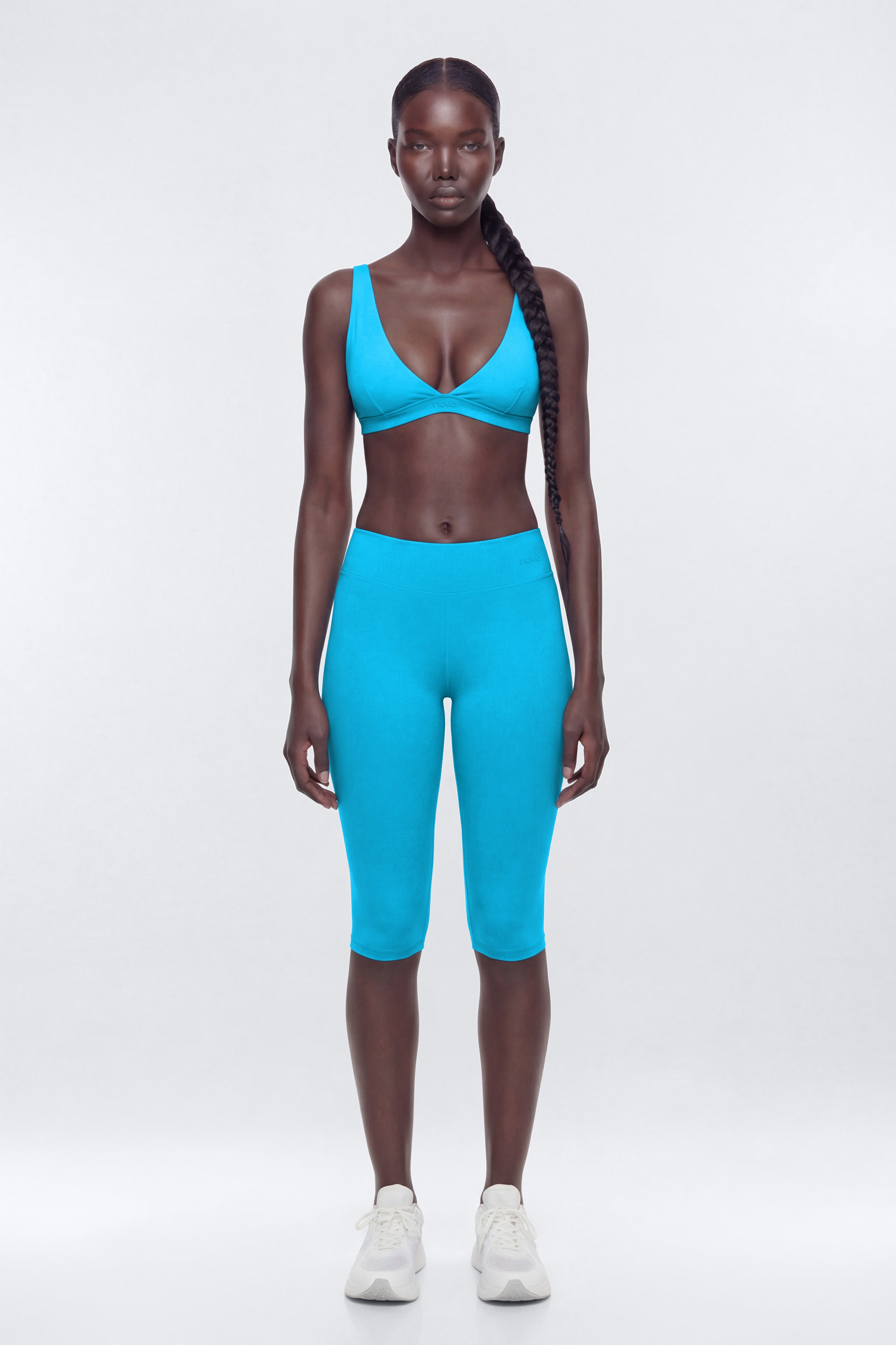 ButterSoft™ Low V Neck Sports Bra - Blue
