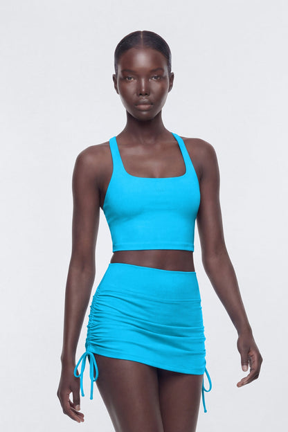 ButterSoft™ Racer Back Halter Sports Top - Blue
