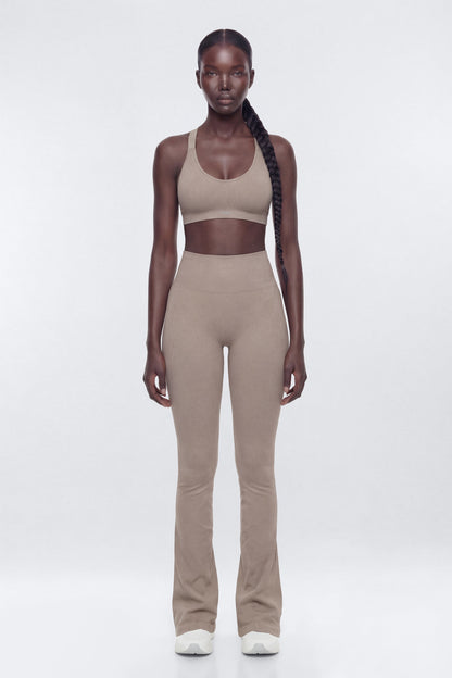 SeamlessLift™ 32″ High Rise Flare Legging - Taupe