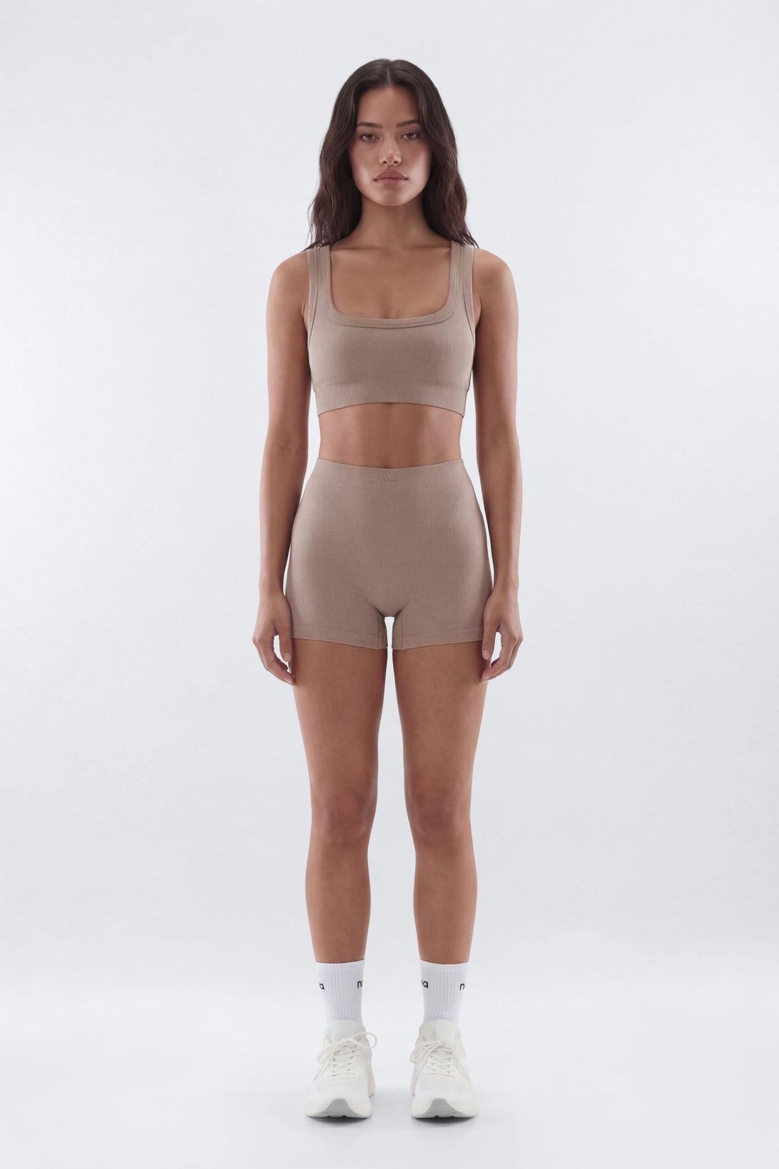 CottonFlex™ 4″ Sports Biker Short - Taupe
