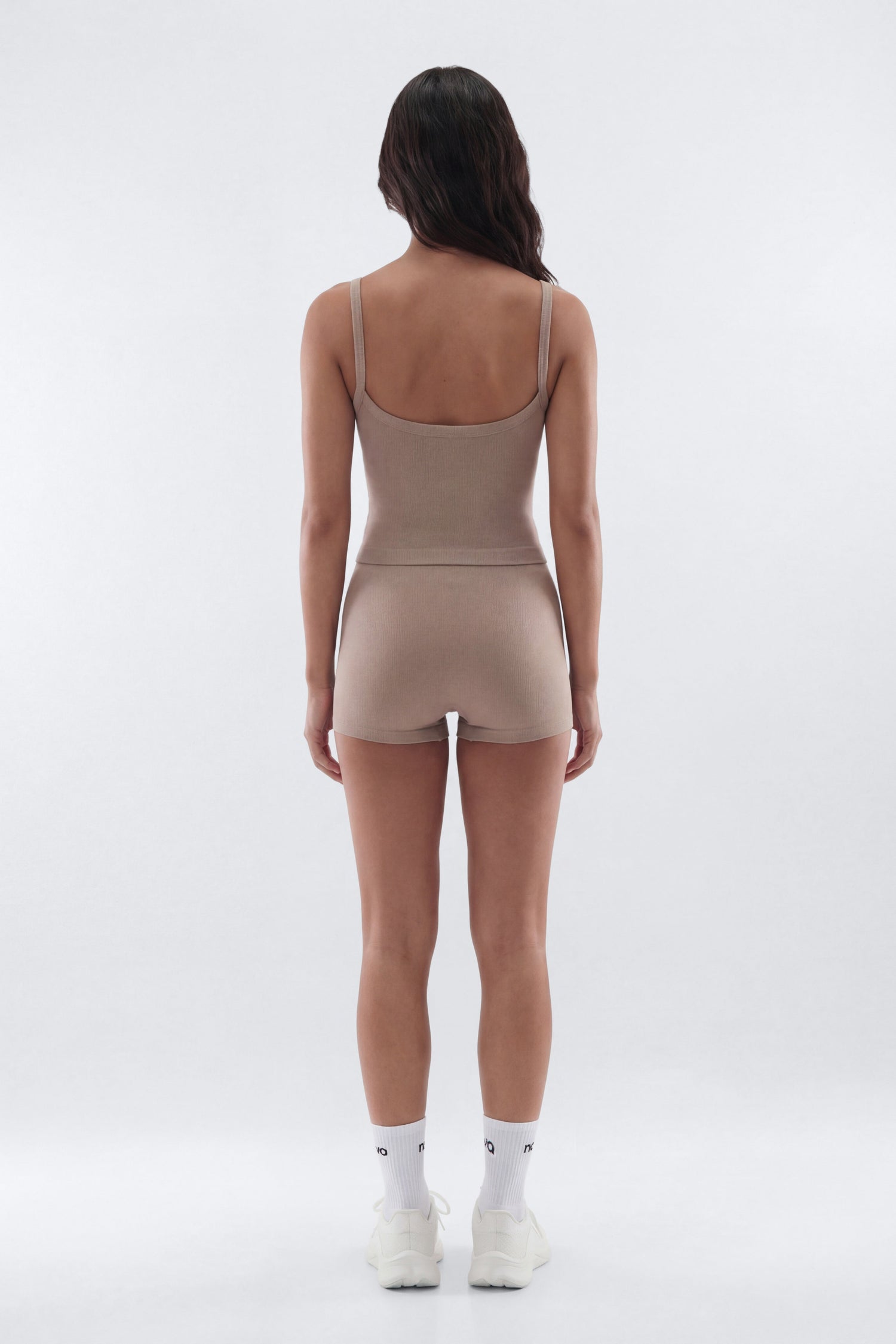 CottonFlex™ Double Lined Sports Cami Top - Taupe