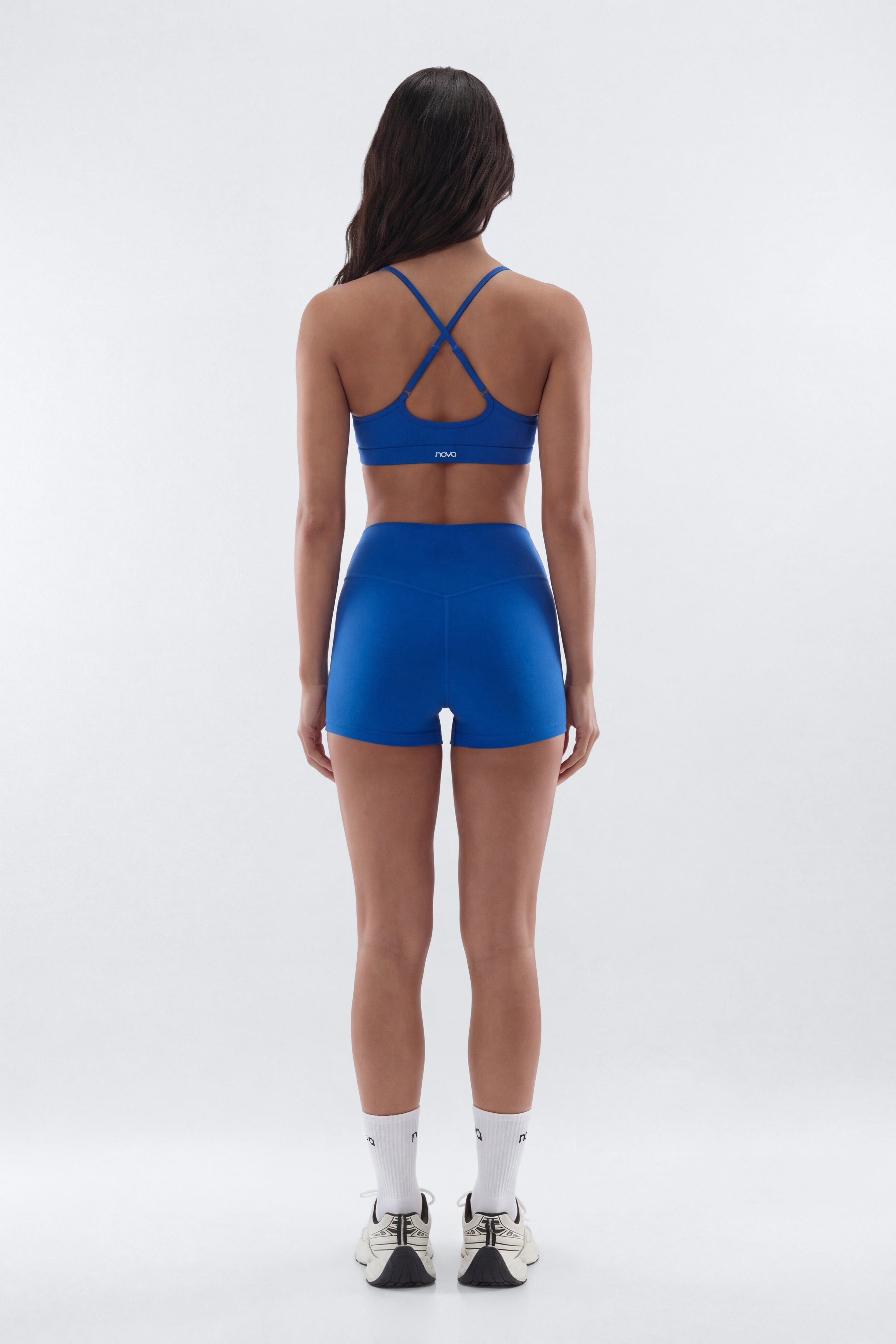 AirSculpt™ 3″ Mesh Contrast Sports Biker Short - CobaltBlue