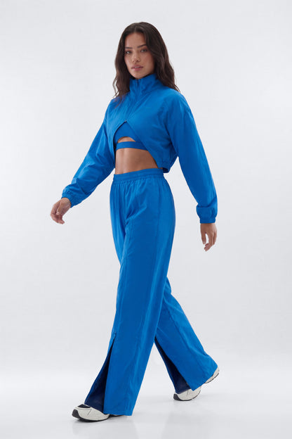 CoreNylon 31″ Zipper Windbreaker Track Pant - Blue