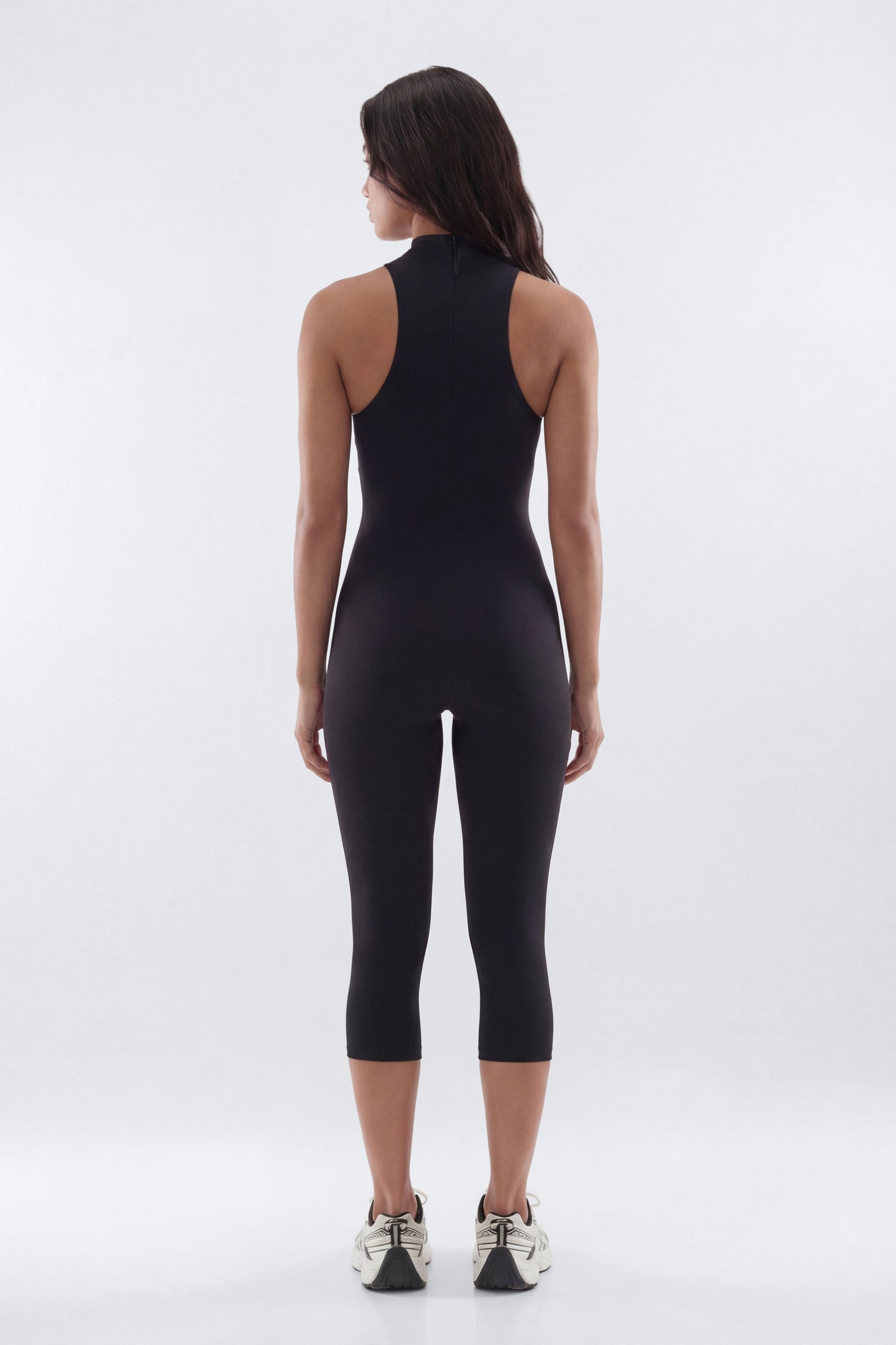 ProStretch™ 18″ High Neck Capri Jumpsuit - Black