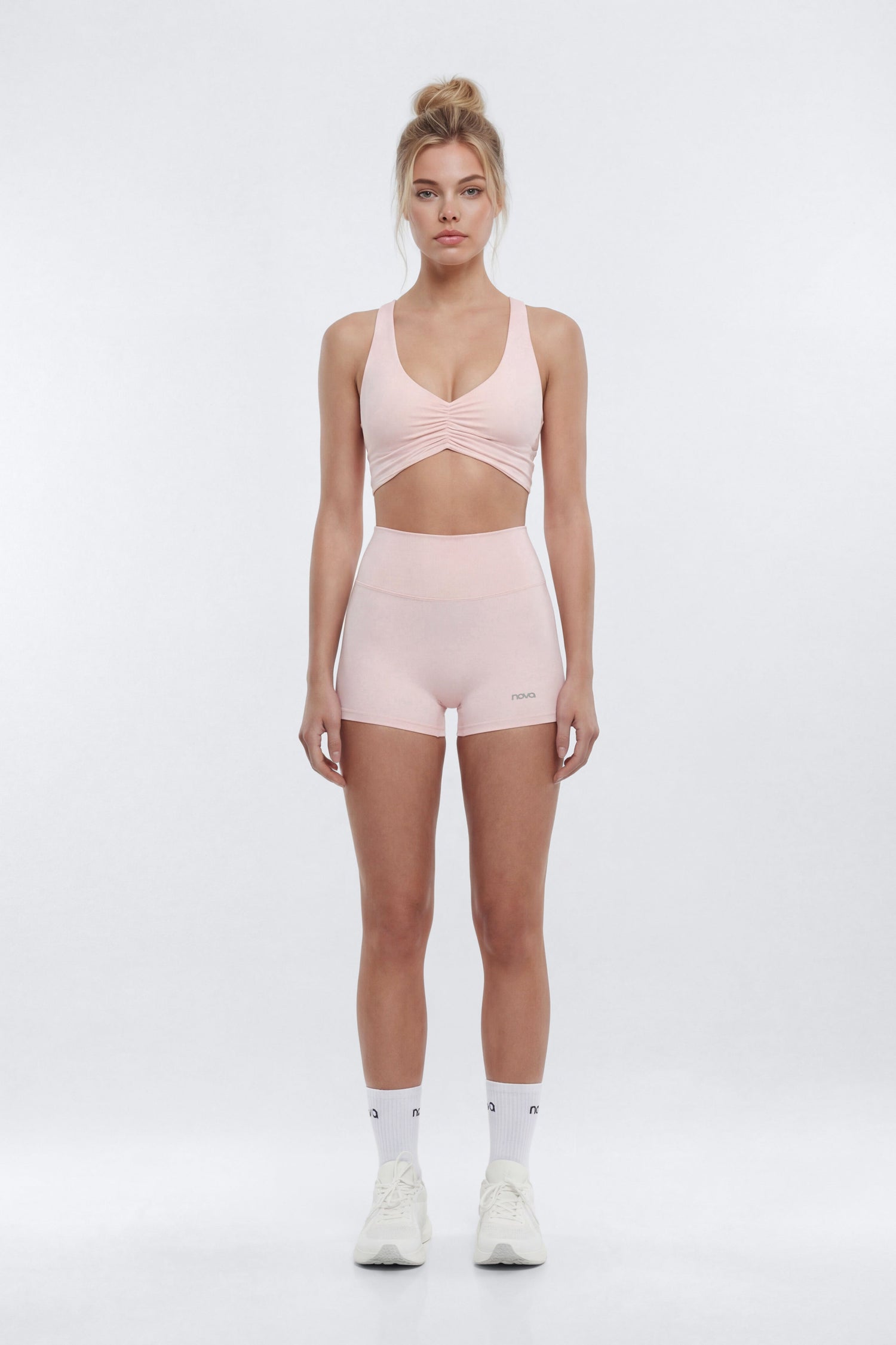 CloudForm™ Ruched Sports Bra - Blush