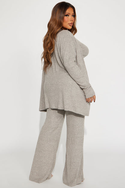 Calm N Cozy 3 Piece Pant Set - Oatmeal