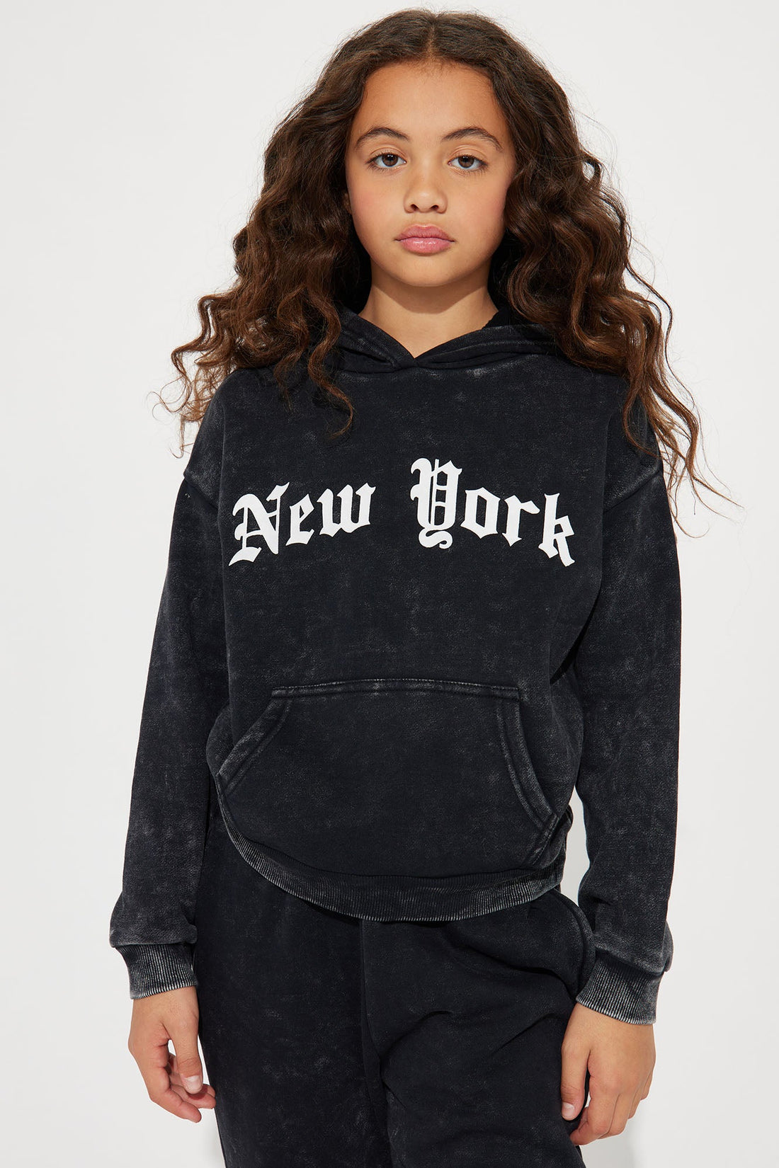 Mini City Chic Fleece Jogger Set - Black