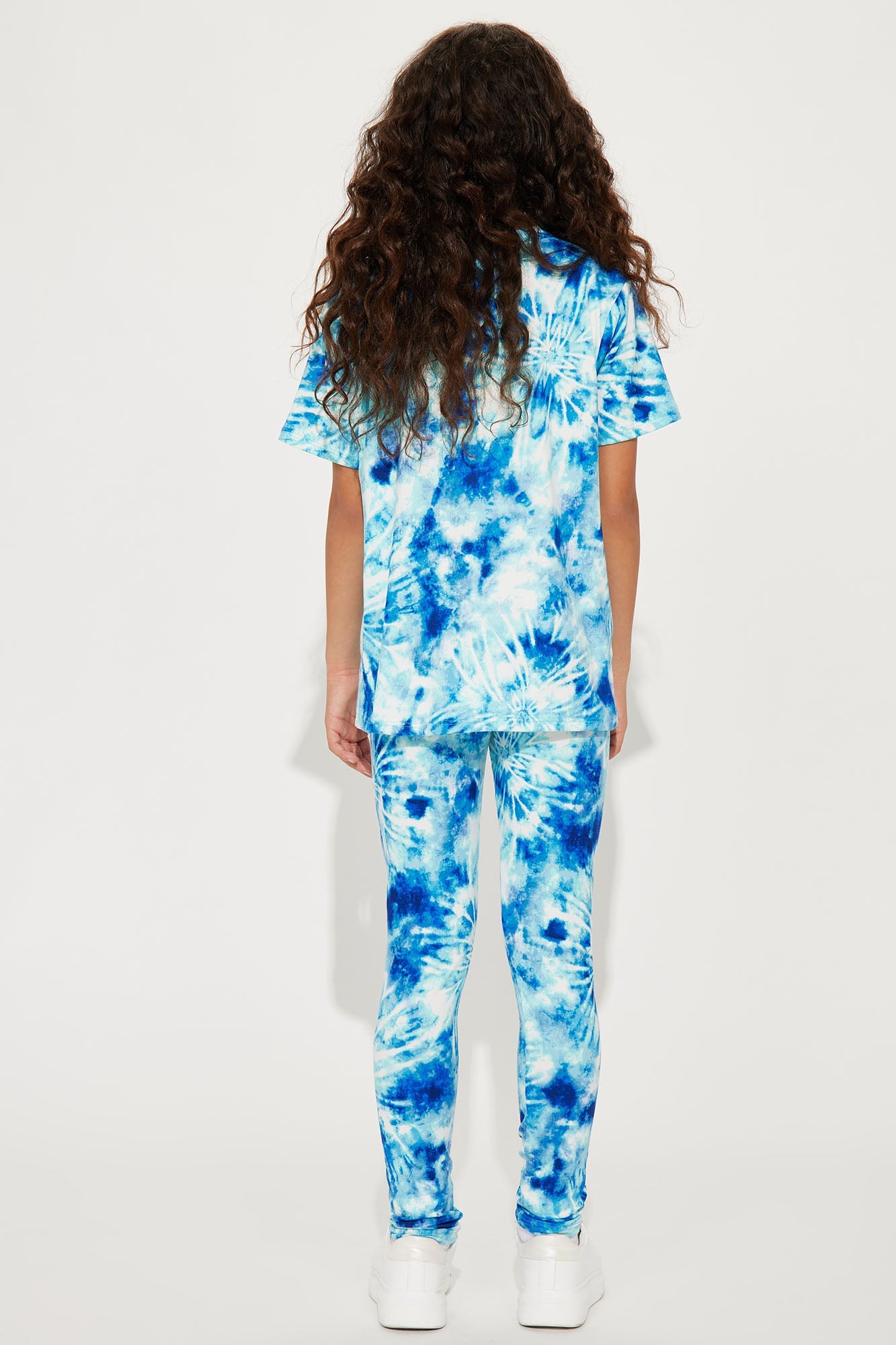 Mini Chelsea Short Sleeve Legging Set - White/Blue