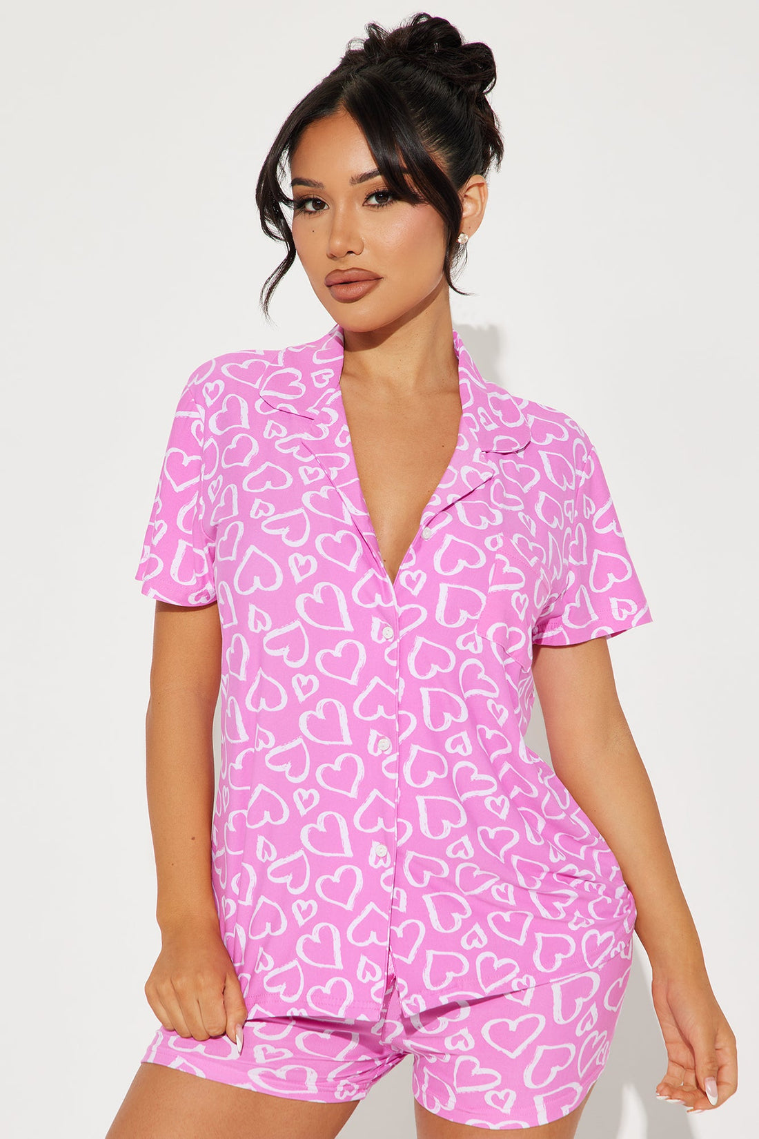 Such A Flirt PJ Short Set - Pink