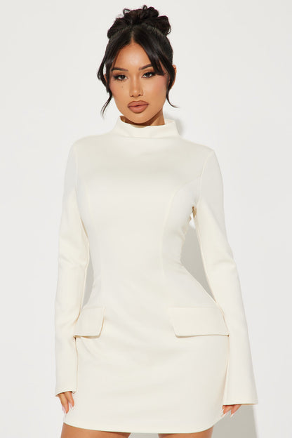 Above Average Ponte Mini Dress - Ivory