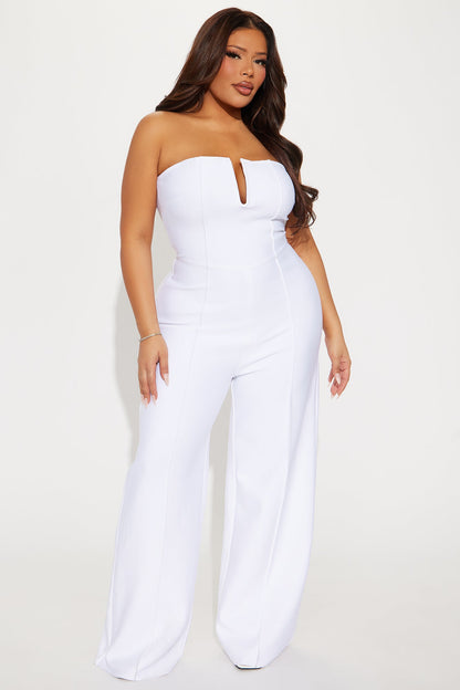 Someone To You Bandage Jumpsuit - White