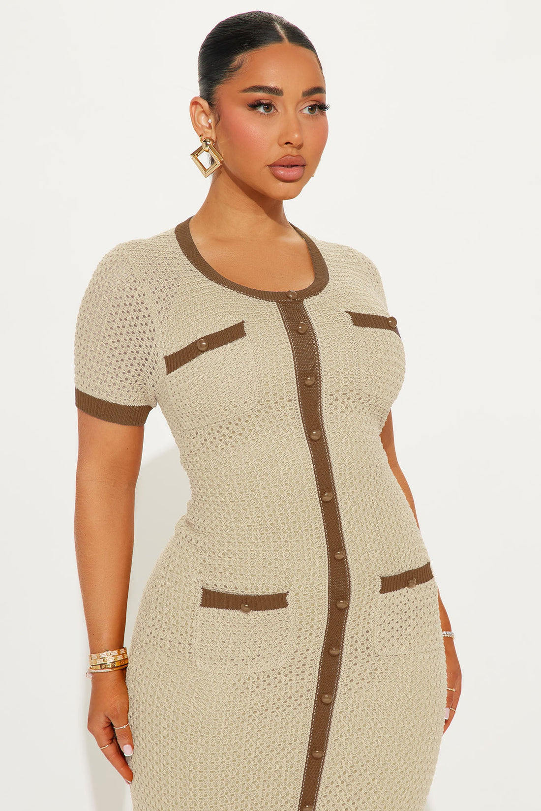 Elena Crochet Maxi Dress - Cream