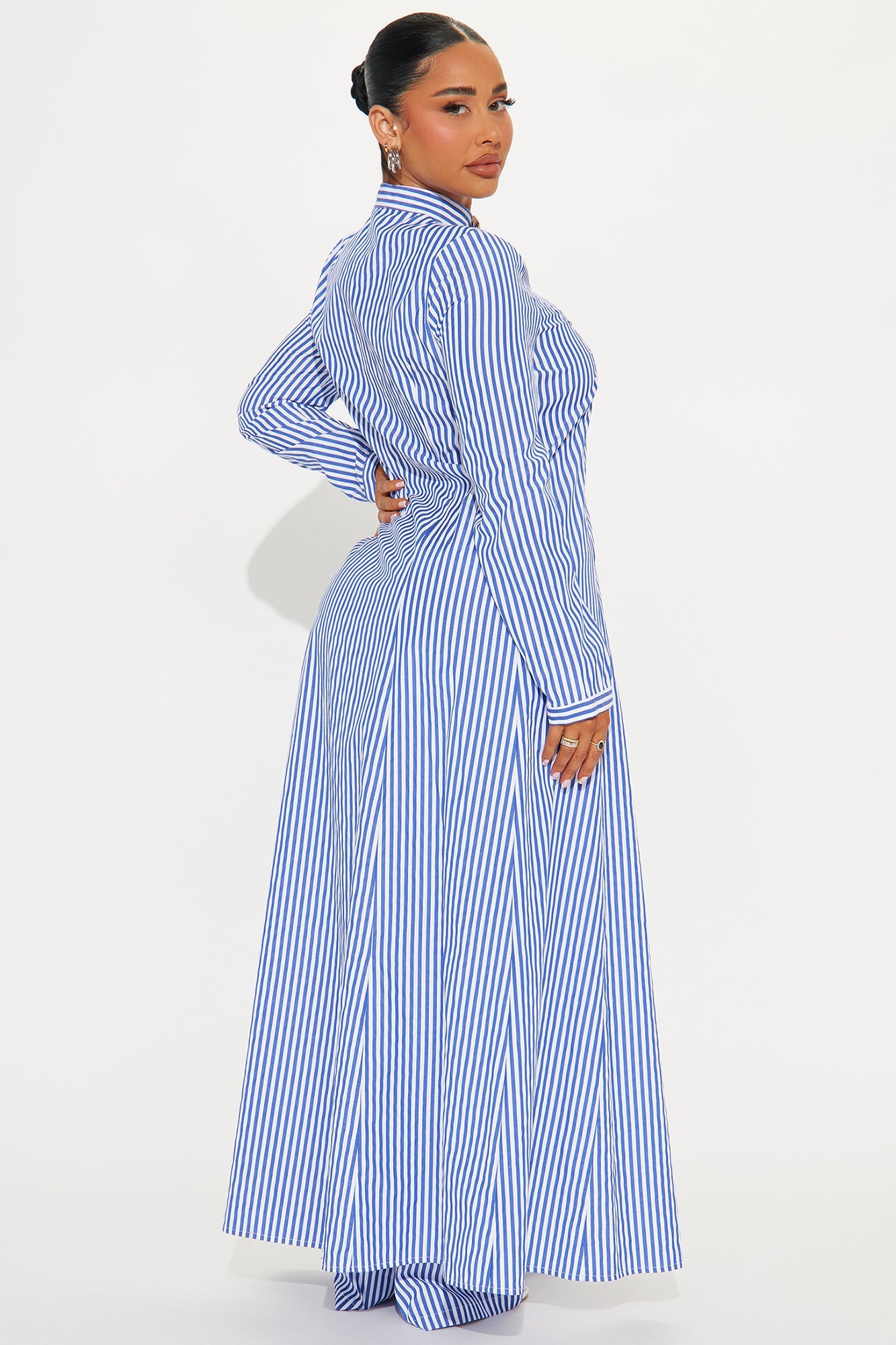 Yacht Trip Stripe Pant Set - White/Blue