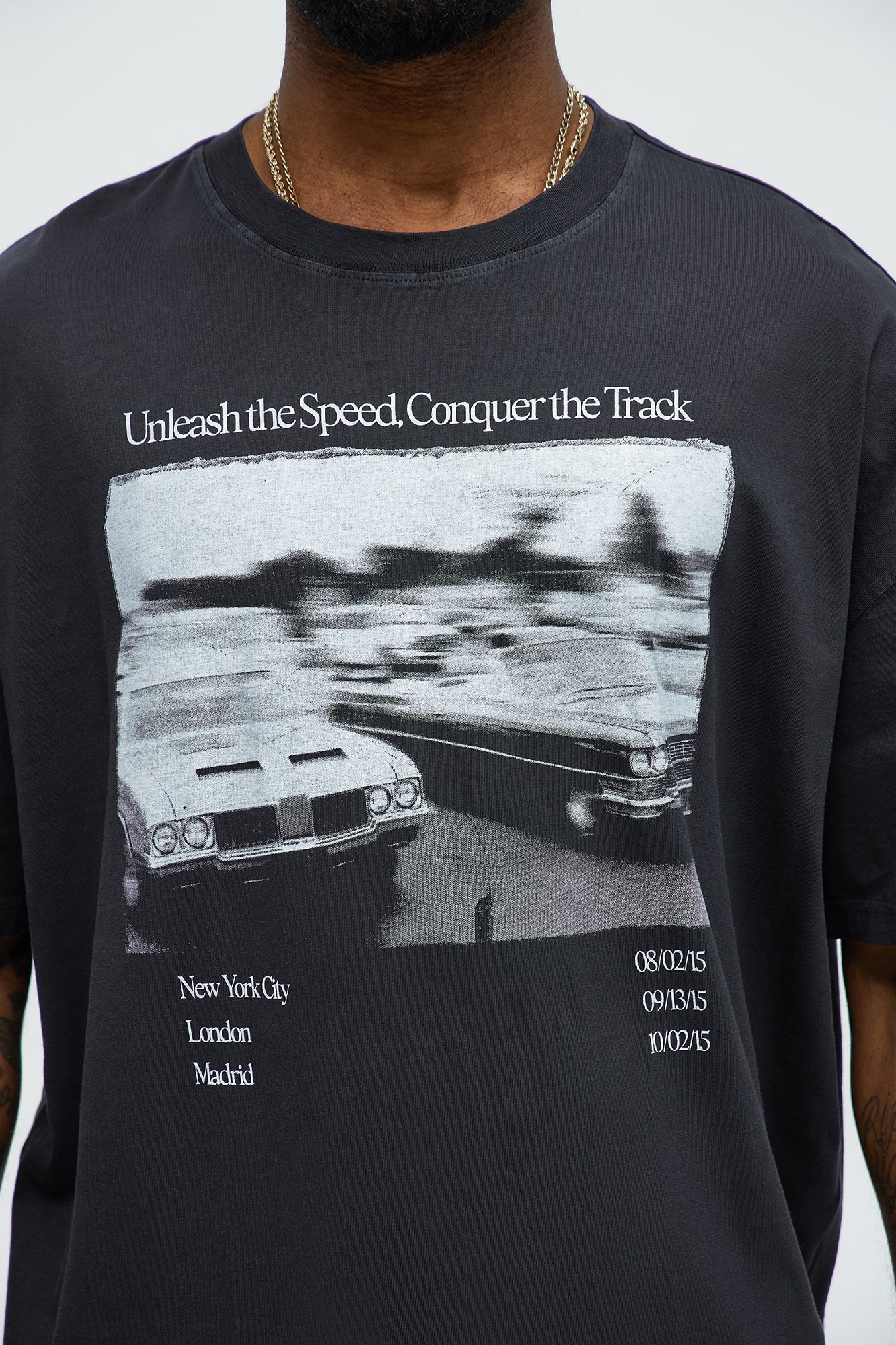 Unleash The Speed Oversized Short Sleeve Tee - Black