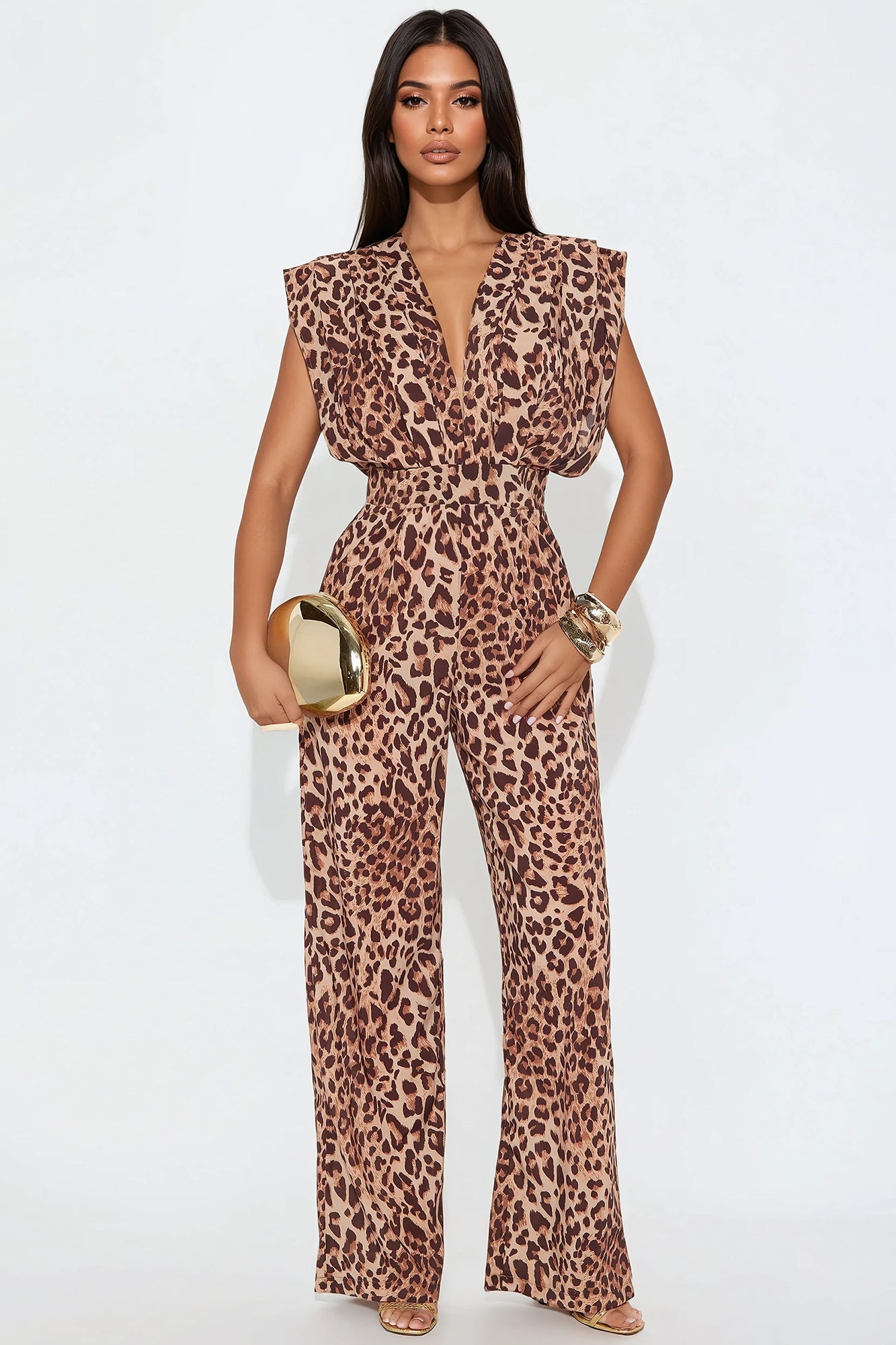 Heating Up Jumpsuit - Brown/combo