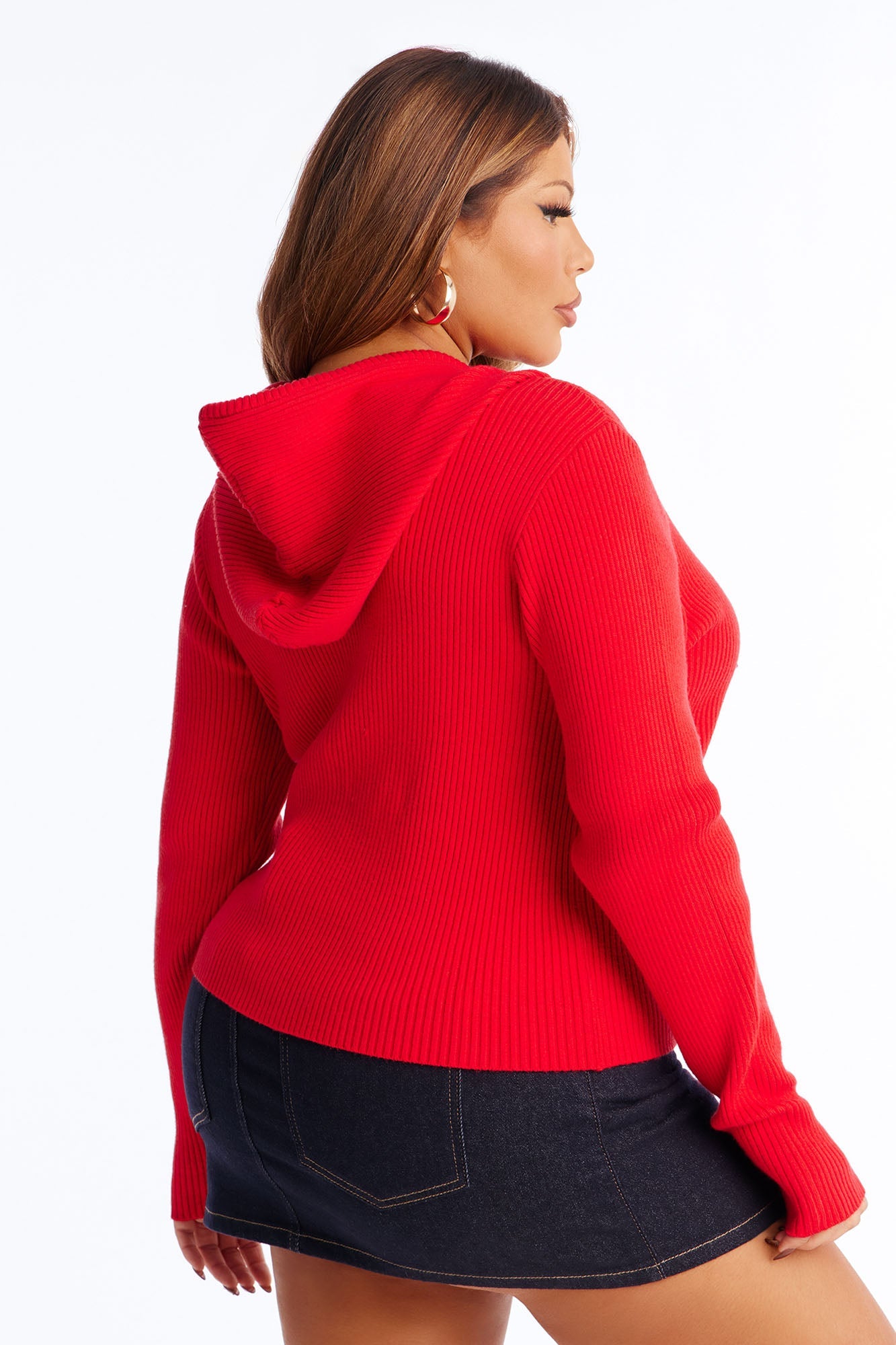 The Cutest Ribbed Sweater - Red