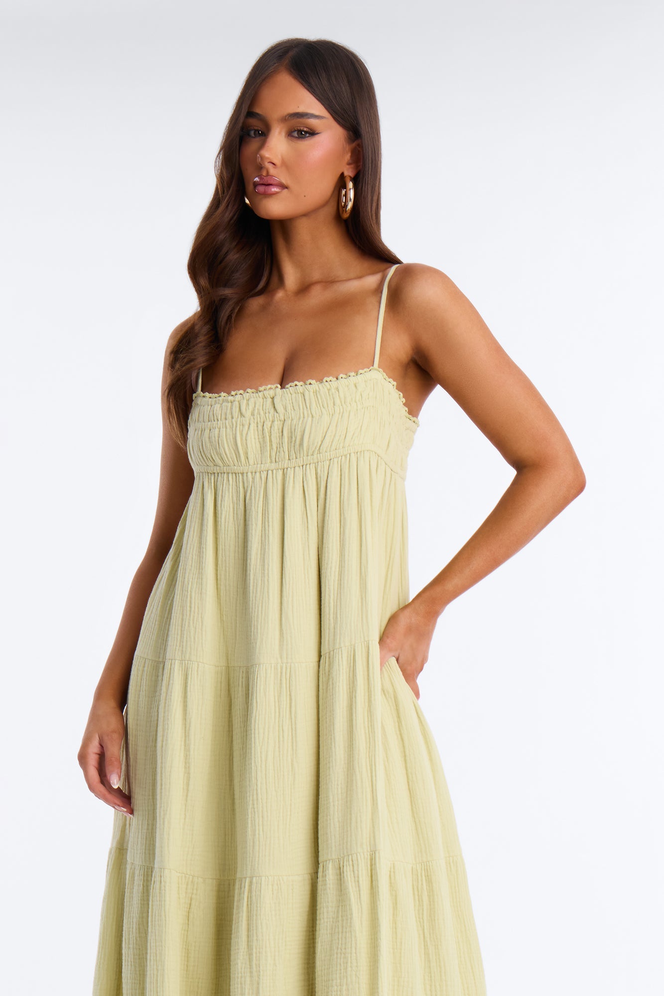 Heidi Flowy Maxi Dress - Sage