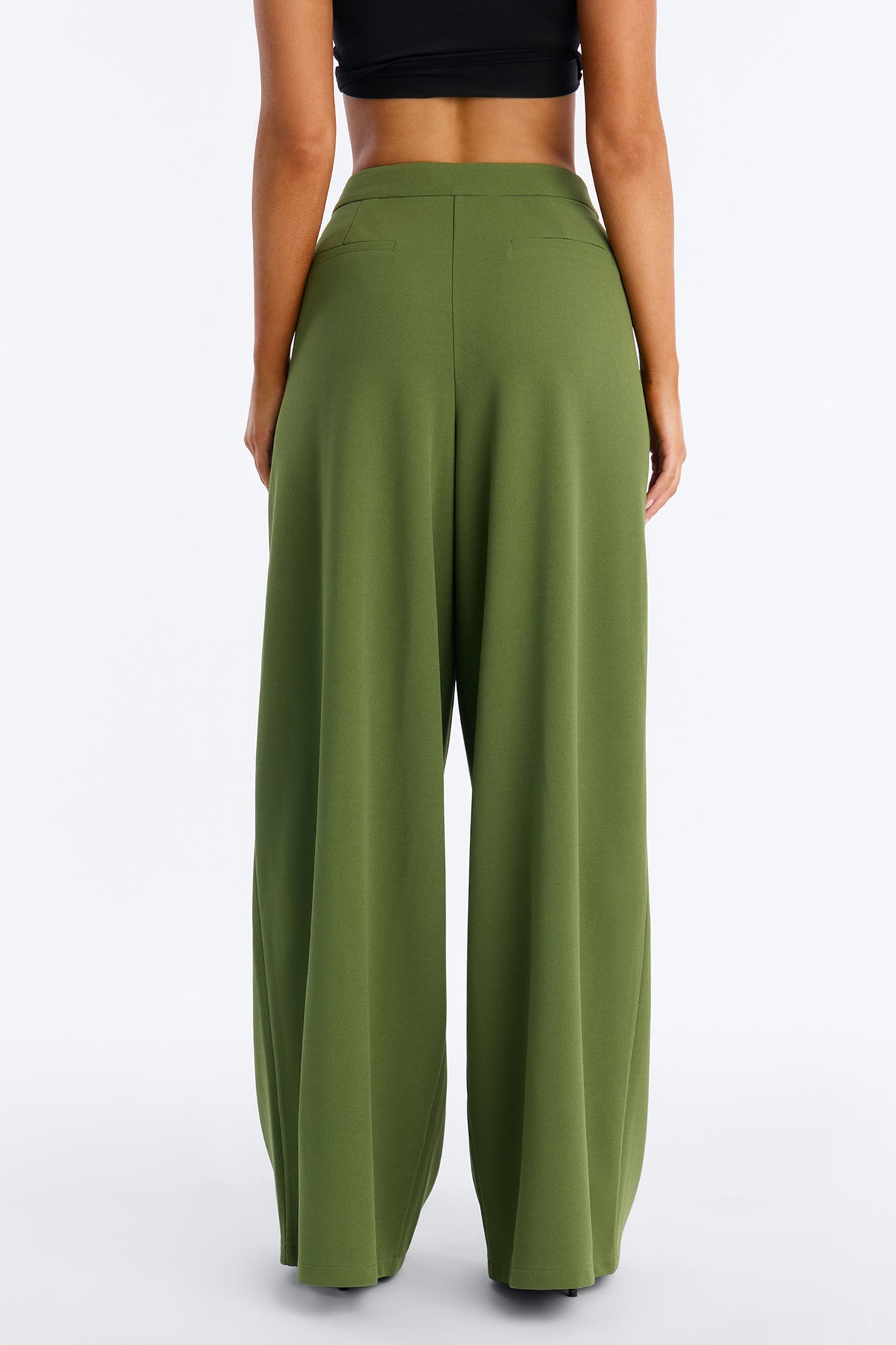 Charlie Wide Leg Trouser 33″ - Green