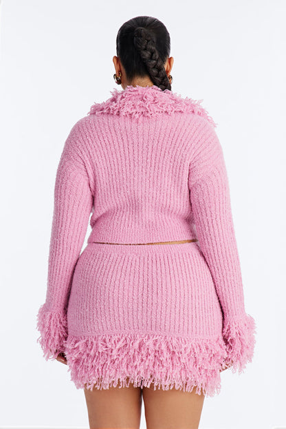 Pretty Please Sweater Skirt Set - Pink