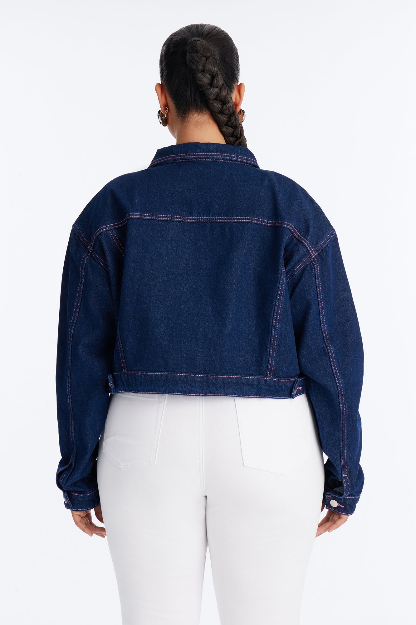 Love You Always Denim Trucker Jacket - Dark Wash