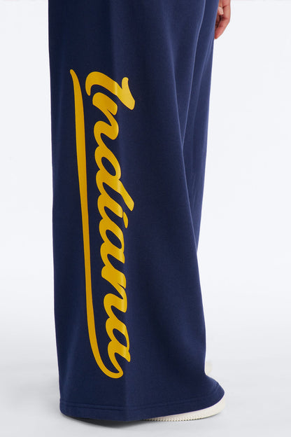 NBA Indiana Pacers Fleece Wide Leg Pants - Navy