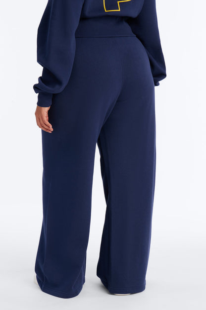 NBA Indiana Pacers Fleece Wide Leg Pants - Navy