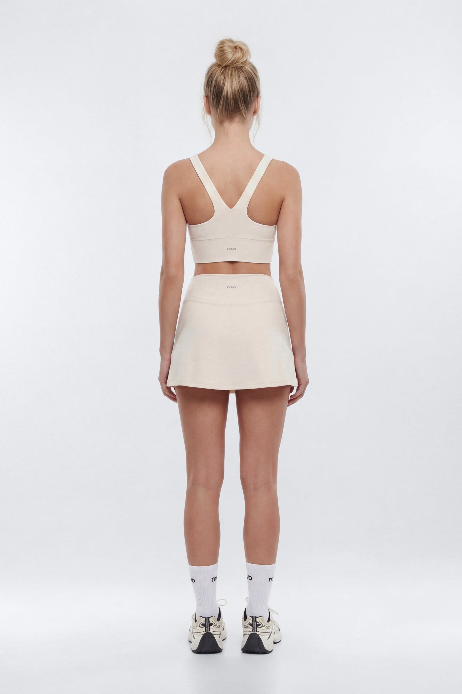 CloudForm™ Front Wrap Sports Mini Skort - Beige