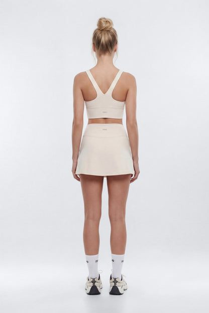 CloudForm™ Front Wrap Sports Mini Skort - Beige