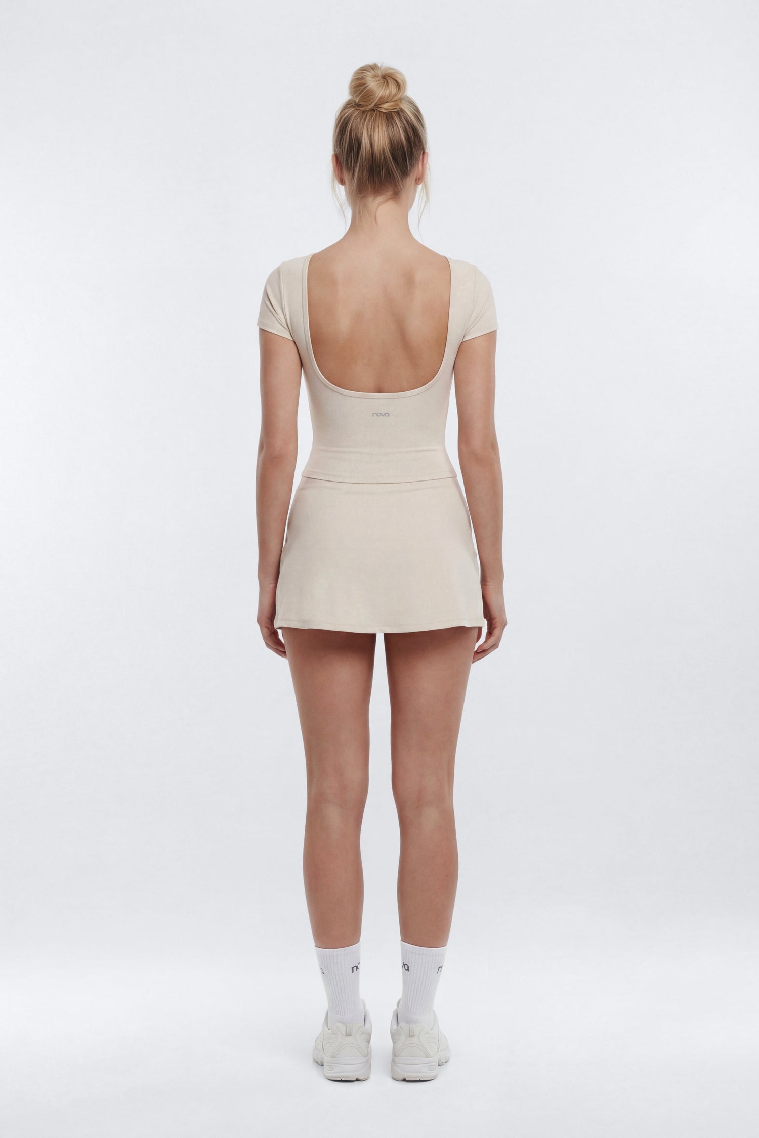 CloudForm™ Low Back Sports Top - Beige