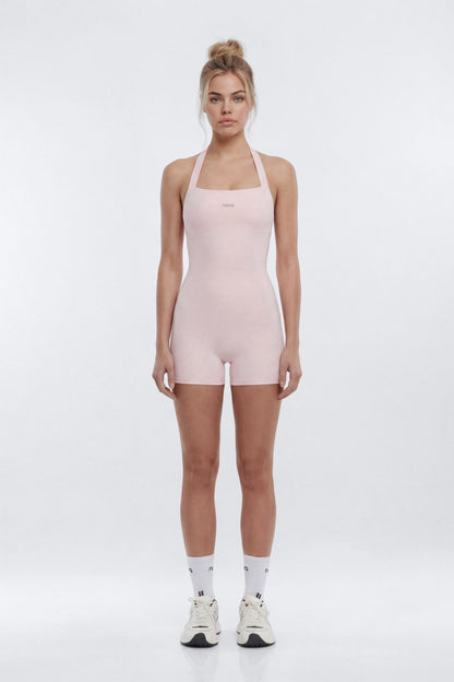 CloudForm™ 3″ Halter Romper - Pink