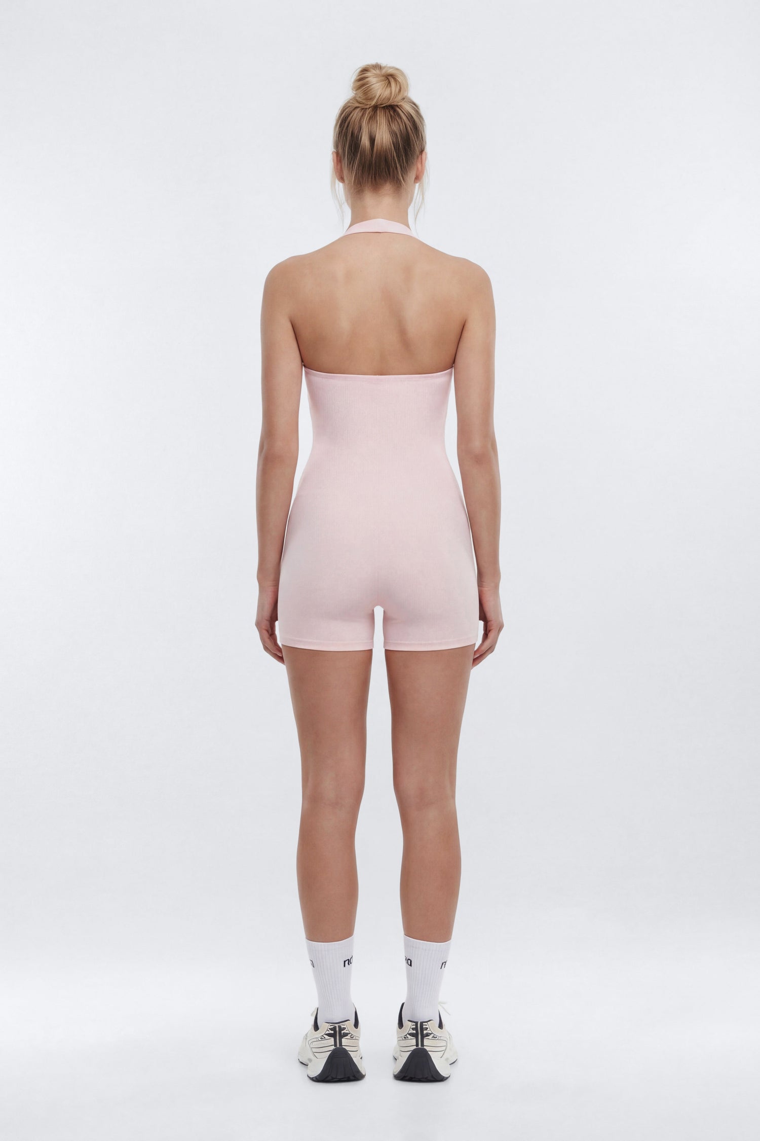 CloudForm™ 3″ Halter Romper - Pink