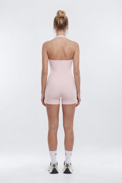 CloudForm™ 3″ Halter Romper - Pink
