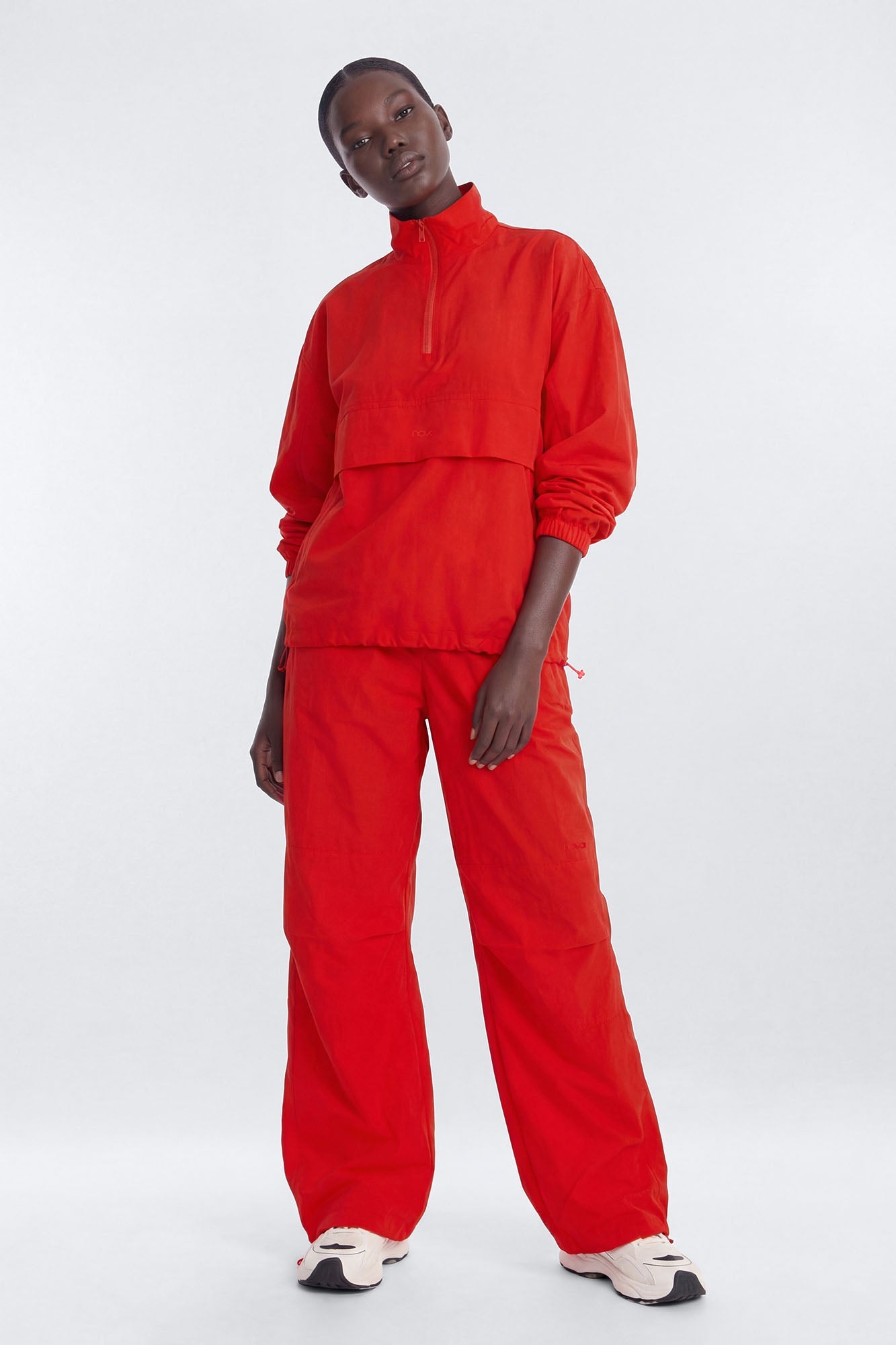 CoreNylon 32″ Wide Leg Track Pant - Red
